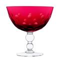 Saint-Louis Bubbles footed cup, red