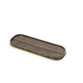 Giobagnara Positano slim tray, brass & Eramosa Brown, short