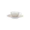 Raynaud Minéral Irisé Pearl Grey mocha cup and saucer