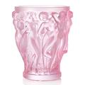 Lalique Bacchantes vase, h 24 cm, pink