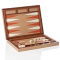 Giobagnara Noce backgammon, iced coffee/papaya/off white