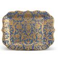 L'Objet Fortuny rectangular platter, blue