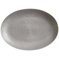 Raynaud Minéral Irisé Dark Grey oval platter, large