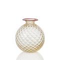 Venini Vase Monofiori Balloton, H 12,5 cm, strohgelb
