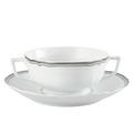 Raynaud Polka Platin Suppentasse mit Unterteller