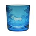 Theresienthal Kilimandjaro double old fashioned tumbler, blue, pattern lion