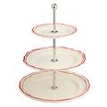 Gien Filets Rouge three tier cake stand