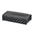 Riviere Vanity tissue box cover, rectangular, black