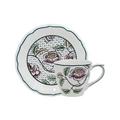 Gien Dominoté US coffee/tea cups and saucers, set of 2