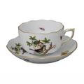 Herend Rothschild Bird Teetasse mit Unterteller, Motiv 1