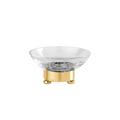 Cristal et Bronze Cristallin round soap dish, gold