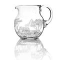 Theresienthal Kilimandjaro water jug clear, pattern elephant and giraffe