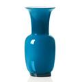 Venini Vase Opalino, H 42 cm, dunkelblau