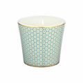 Raynaud Trésor candle holder with scented candle, honeycomb pattern, turquoise