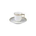Raynaud Polka Gold coffee cup and saucer