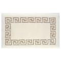 Rhomtuft Mäander bath rug, 60 x 90 cm, nature-jasmine/gold lurex