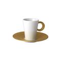 Bernardaud Ecume Gold single espresso cup and saucer