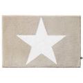 Rhomtuft Star bath rug, 70 x 150 cm, stone/white