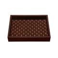 Riviere Vanity leather vide-poche, rectangular broad, chocolate