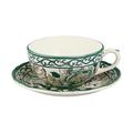 Gien Pivoines Vertes café au lait cup and saucer