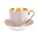 Augarten Wien Melon coffee cup and saucer, soft pink