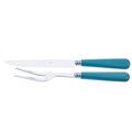 Capdeco Cambridge peacock, carving knife and fork