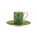 Raynaud Trésor Fleuri Espressotasse mit Unterteller, Asarum