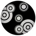 Artel Saturn crystal glass dinner plate, black