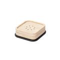 Giobagnara Polo soap dish, bronze & travertine, square
