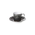 Haviland Tiara Black/Platinum single espresso cup and saucer