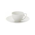 J.L Coquet Hémisphère Weiß Kaffeetasse mit Unterteller