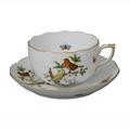 Herend Rothschild Bird Teetasse mit Unterteller, Motiv 6