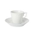 KPM Kurland Kaffeetasse mit Unterteller, weiß