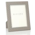 Riviere Vanity leather frame, grey, photo size 18 x 24 cm (7'' x 9.5'')
