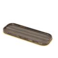 Giobagnara Positano slim tray, brass & Eramosa Brown, long