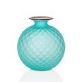 Venini Monofiori Balloton vase, h 16,5 cm, mint green sabbiato