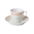 KPM Kurland Pastell Kaffee-/Teetasse mit Unterteller, mandarine