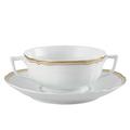 Raynaud Polka Gold cream soup cup and saucer