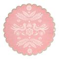 Le Jacquard Francais Rundes Platzset Alegria, beschichtet, rosa