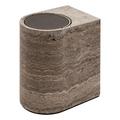 Giobagnara Nobble bathroom bin, bronze & travertine titanium