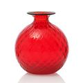 Venini Vase Monofiori Balloton, H 20,5 cm, rot