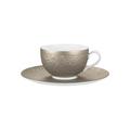 Raynaud Minéral Irisé Grey tea cup and saucer