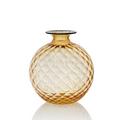 Venini Vase Monofiori Balloton, H 12,5 cm, ambra
