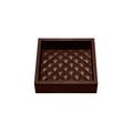 Riviere Vanity leather vide-poche, square small, chocolate