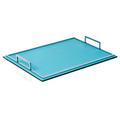 Giobagnara Defile rectangular tray, chrome-plated handles, large, capri
