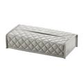 Riviere Vanity tissue box cover, rectangular, grey