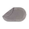 Rhomtuft Badteppich Exquisit oval, 50 x 75 cm, kiesel