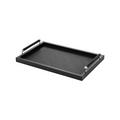 Riviere Handgewebtes Ledertablett Milano, klein, schwarz