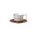 Wedgwood Renaissance Red Espressotasse mit Unterteller
