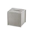 Riviere Milano tissue-box cover, square, grey